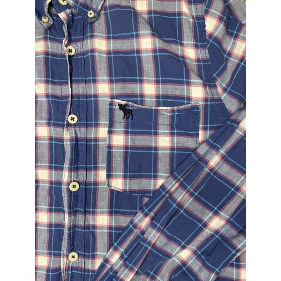 Abercrombie & Fitch Other - Abercrombie and Fitch Button Down Shirt Blue And Pink Plaid Size XL
